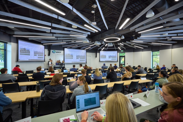 Classroom located in the MSU School of Packaging
